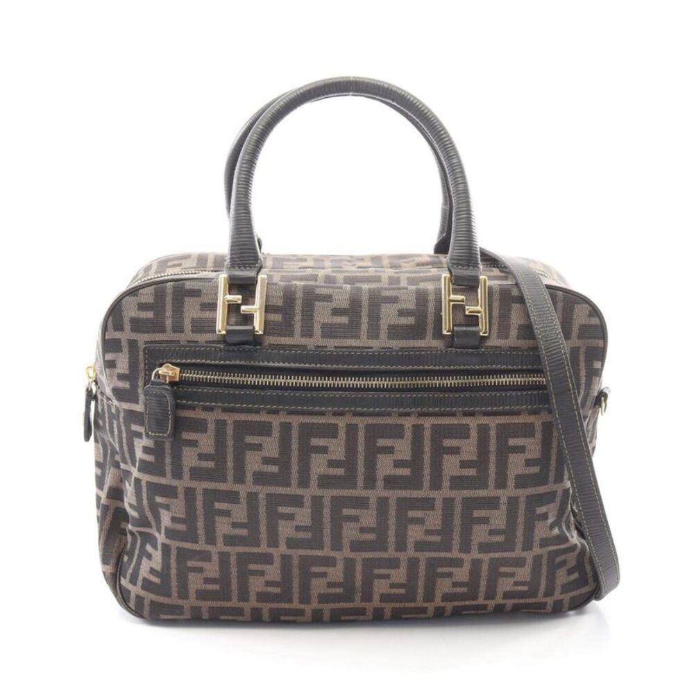 Fendi Zucca Canvas Leather 2way Bag